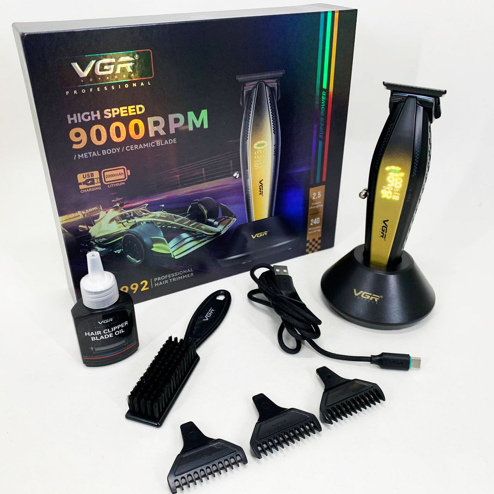 Машинка-триммер 3 в 1 для стрижки волос VGR V-992, Машинка для стрижки волос с регулируемой насадкой FT-44 Львов - изображение 13