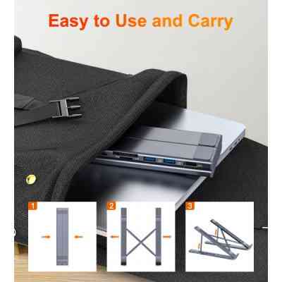 Порт-реплікатор Choetech USB-C 7-in-1 (HDMI/PD/картридер/USB-A/USB-C) Docking Station (HUB-M48-GY) Вінниця