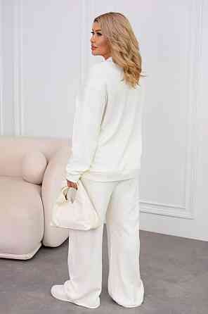 Жіночий костюм із двосторонньої ангори Молочний, 58-60 Одеса