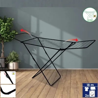 Сушарка для білизни Casa Si Kolibri 18m Black Підлогова (CS42191C06E) (DAS302861) Вінниця