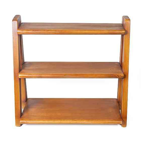 Полка деревянная из натурального дерева ель 38х44х18 см, универсальная и крепкая полка Каменец-Подольский