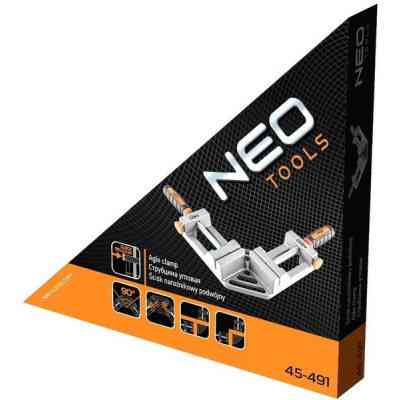 Струбцина Neo Tools угловая, алюминиевая, две направляющие 75 мм, 70х70мм (45-491) Винница