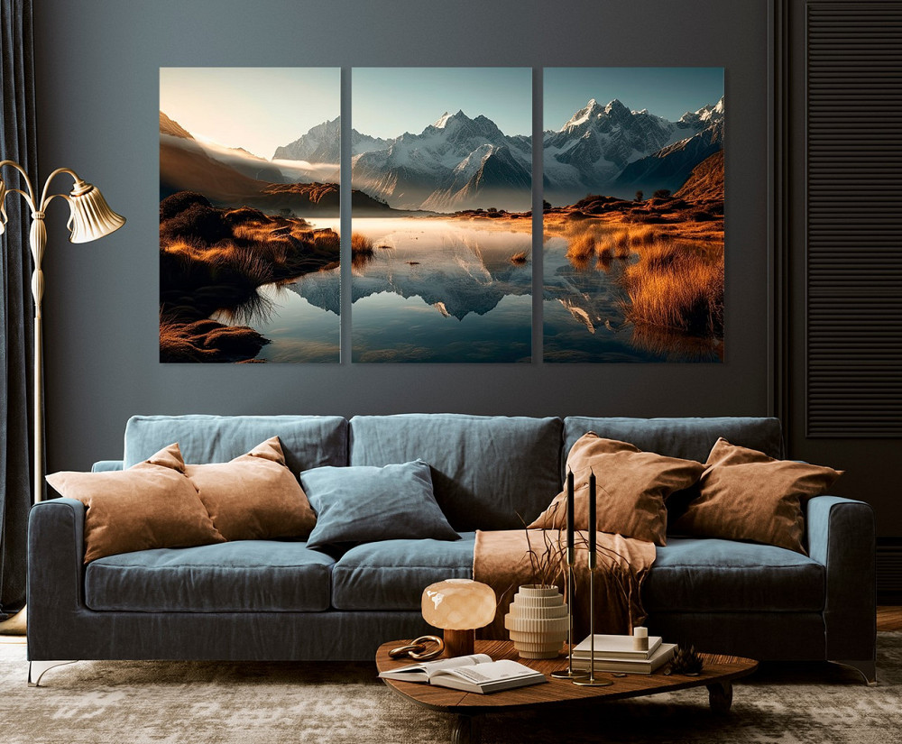 Модульная картина в гостиную / спальню  Гори  ART-095_3A 70х130 см Киев - изображение 3