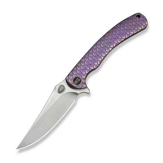 Ніж складаний туристичний Weknife Dracarys, (9.1 см) Böhler M390 / титан 6AL4V фіолетовий/золотий Київ