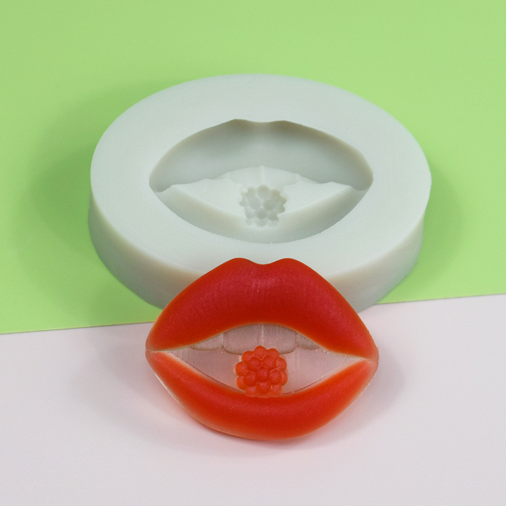 Молд силиконовый Губы 66 на 45 мм серый Киев - изображение 4