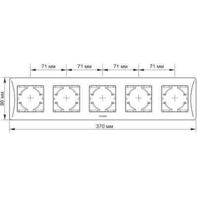 Рамка Videx BINERA чорний графіт 5 постів (VF-BNFR5H-BG) Вінниця