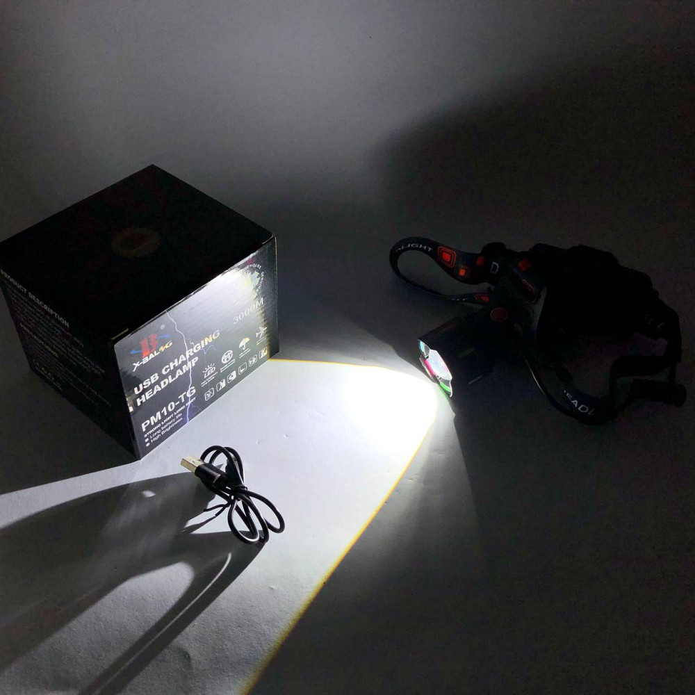 Ліхтар на голову для ЗСУ, Легкий налобний ліхтар для риболовлі Налобний яскравий WC-49 Львів - фото 6