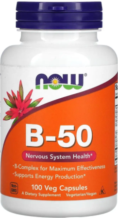 Комплекс витаминов группы B Now Foods B-50 100 капсул Киев