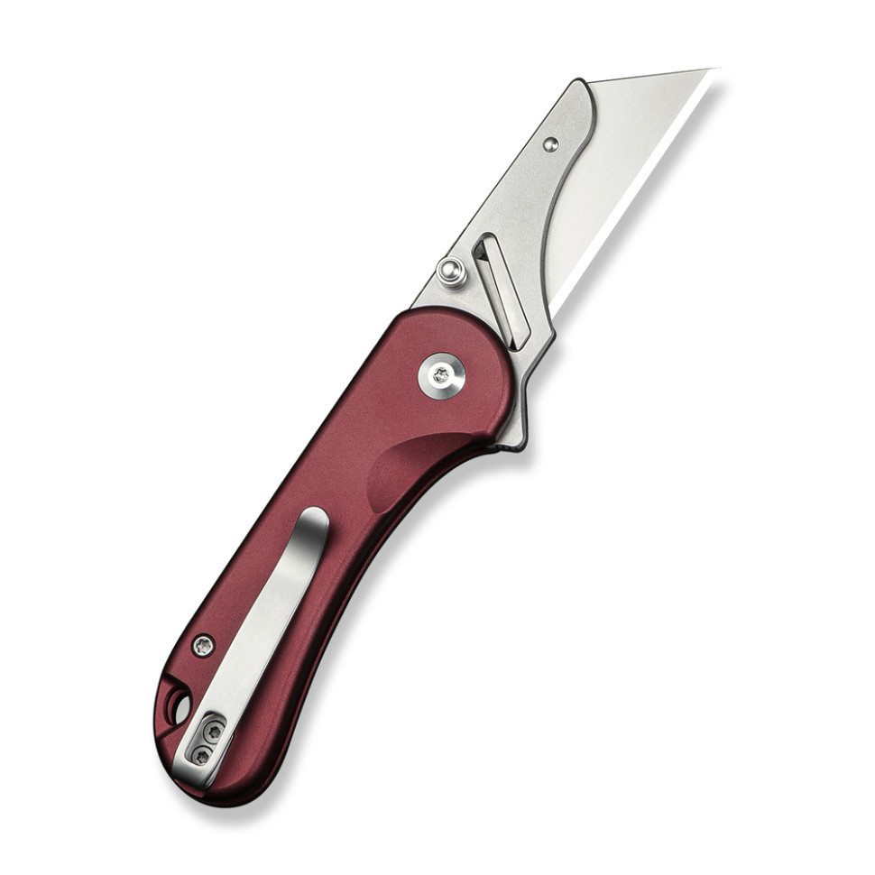 Ніж трапеція складаний кишеньковий Civivi Elementum Utility, (5.8 см) 6Cr13 / Aluminum червоний Киев - изображение 2