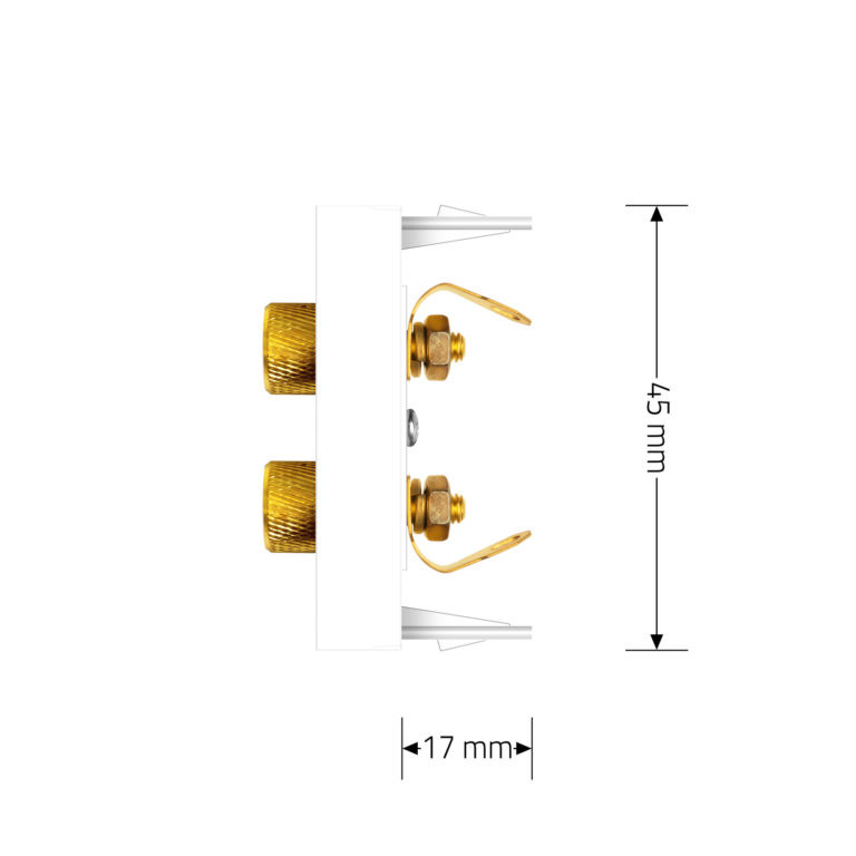 LIVOLO Аудіо розетка LIVOLO Banana Plug, біла, для колонок / підсилювача, модуль 0.5 поста (VL- Коломия - фото 8