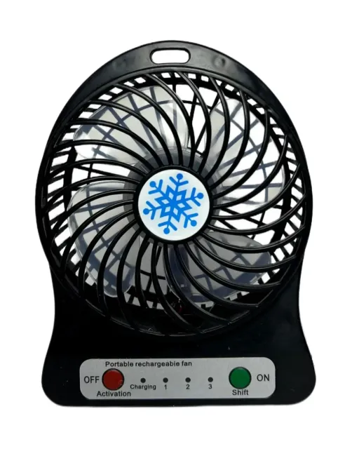 Портативний настільний міні-вентилятор 3 швидкості, акумулятор знімний FAN-001, без підбору за кольором Одеса - фото 8