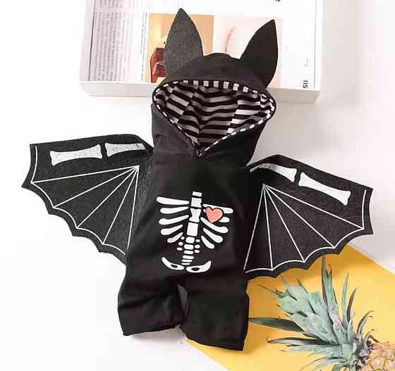 Косплей для собак і котів Кажан S на Хелловін чорний Київ
