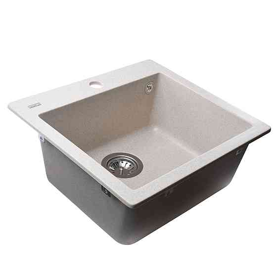 Гранітна мийка Globus Lux AOSTA піщаний 490x455мм-А0004 Київ