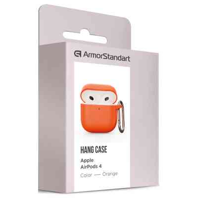 Чехол для наушников Armorstandart Hang Case для Apple AirPods 4 Orange (ARM81288) Винница