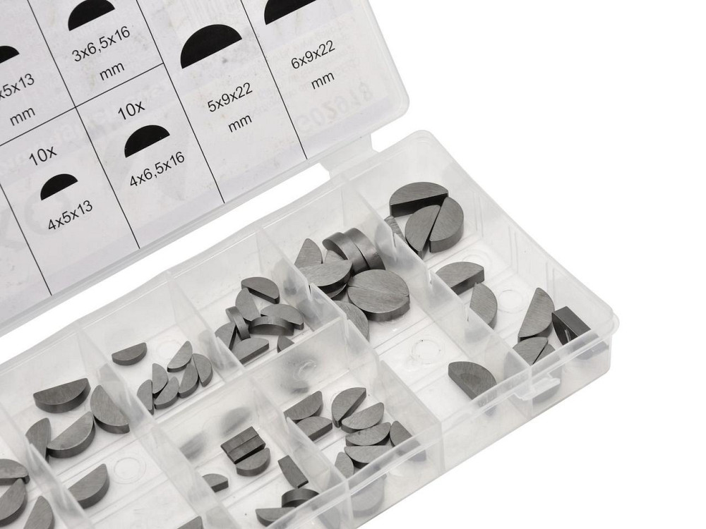 РемНабір шпонок сегментних "GeKo", комплект  8 розмірів -  80 штук Київ - фото 3