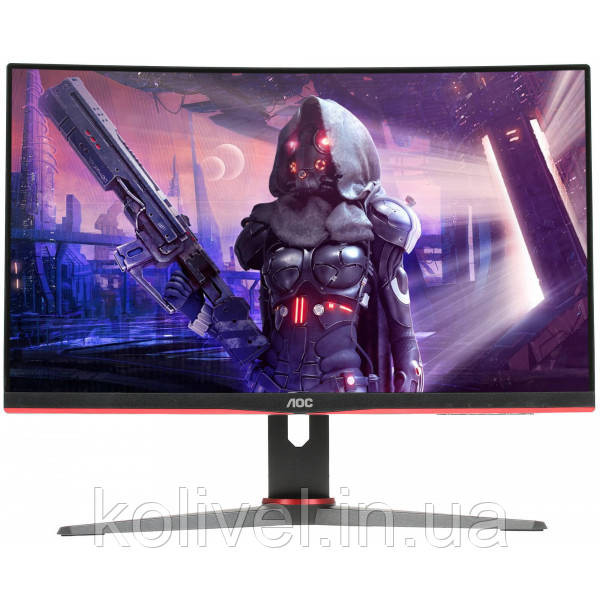 TFT 23.6" AOC C24G2AE/BK, VA, 165Гц, вигнутий, D-SUB, DP, HDMI x 2, колонки, чорний (C24G2AE/BK) Київ - фото 1