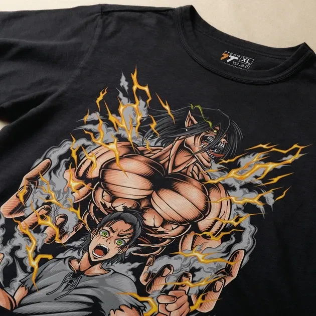 Футболка для підлітка хлопчика з принтом Атака Титанов Эрен Егер 3 Розмір 160 Anime10685 Дніпро - фото 4