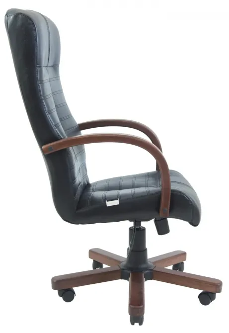 Офисное Кресло Руководителя Richman Orion Кожа Комбо Lux Wood М1 Tilt Черный Днепр - изображение 5