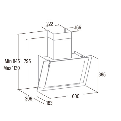 Витяжка кухонна Cata VALTO 600 XGBK (02027505) Вінниця - фото 2