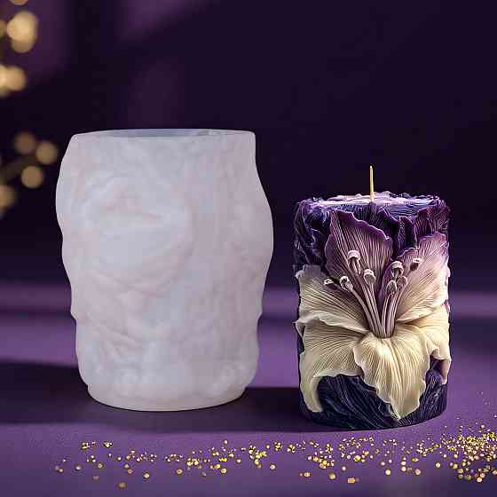 Силиконовая форма для изготовления свечи, молд 87 х 87 х 105 мм для изделий из воска пчелиного, соевого и парафина Каменец-Подольский