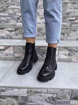 Жіночі черевики GREMMY чорні натуральна шкіра зима висота 13 см (4220) 36р.38р. Коломыя
