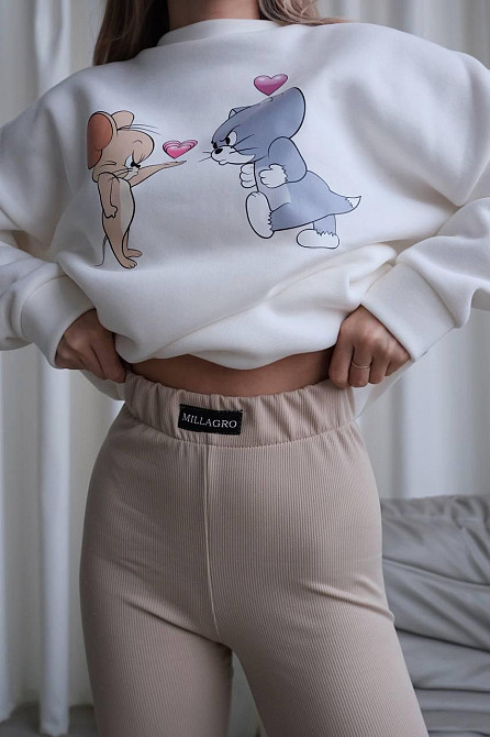 Жіночий трендовий зимовий костюм Молочний, 42/44 Одеса - фото 3