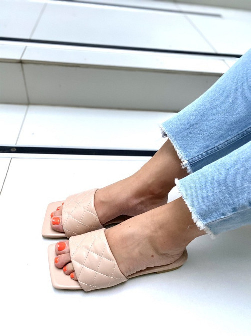 Stilli Модні шльопанці жіночі, штучна шкіра, бежеві на низькому ходу STILLI L109-2 р. 36, 37, 3 Коломыя - изображение 10