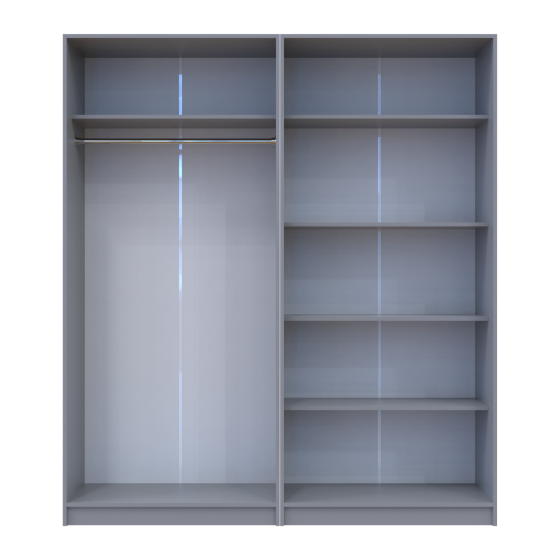 Комплект Doros Промо с полками Серый 2+2 ДСП 180х48х204 DRS-011627 (80737771) Львов