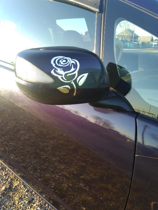 Наклейка на авто Роза Червона опукла Київ - фото 5