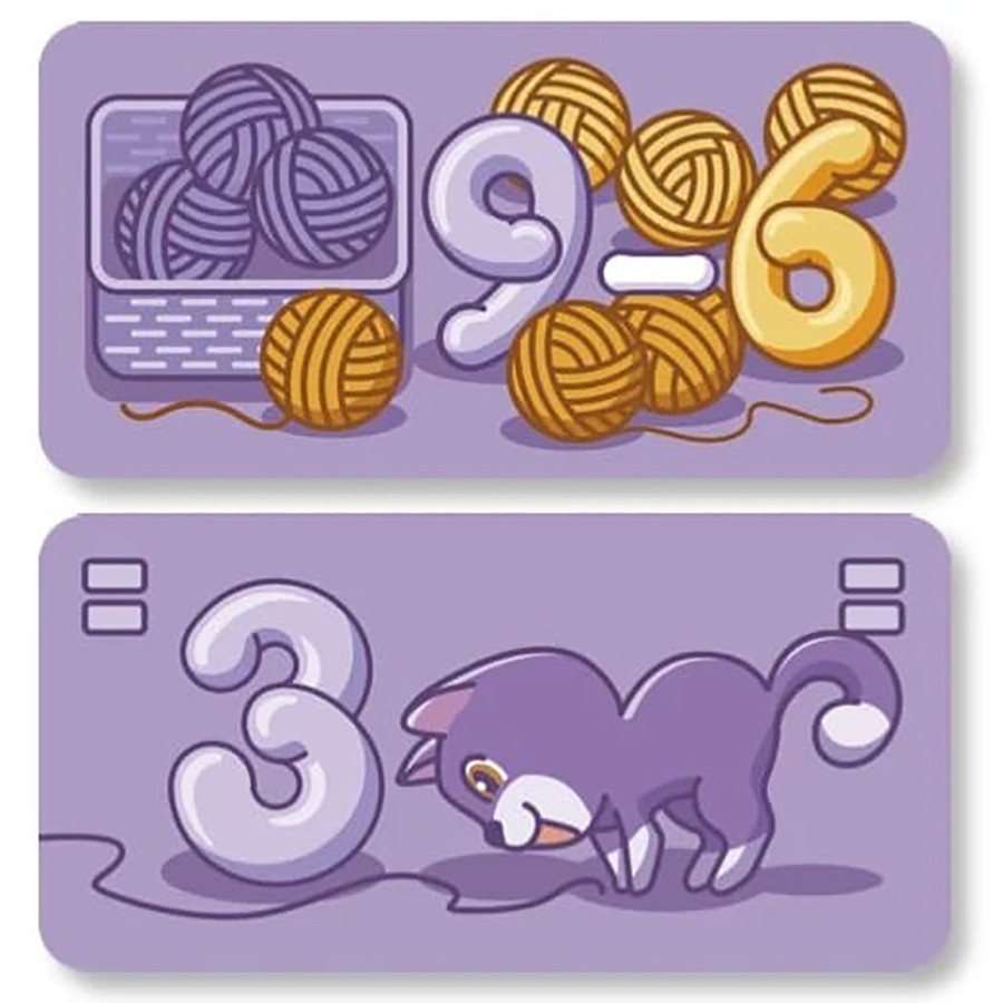 Настольная обучающая игра Мурчащее вычитание 360081, 63 карточки Винница - изображение 4