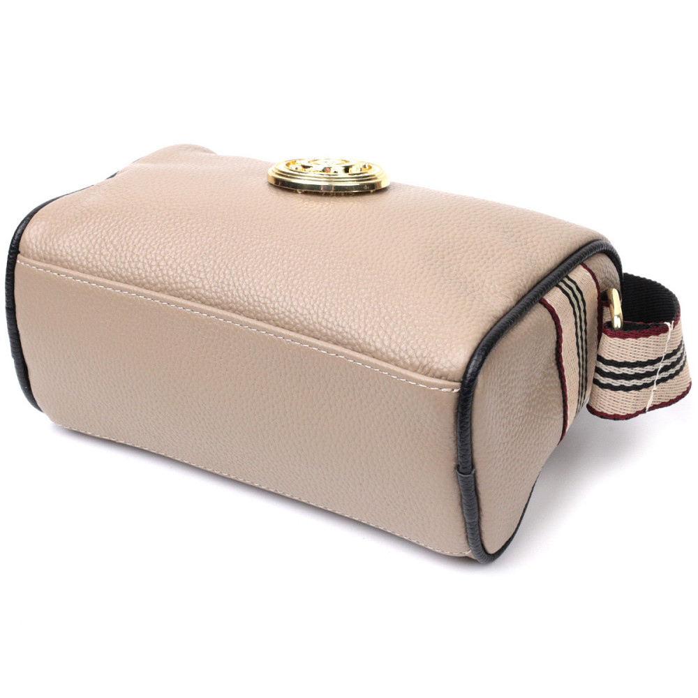 Сумка для стильных женщин из натуральной кожи Vintage 22263 Бежевая Киев - изображение 5