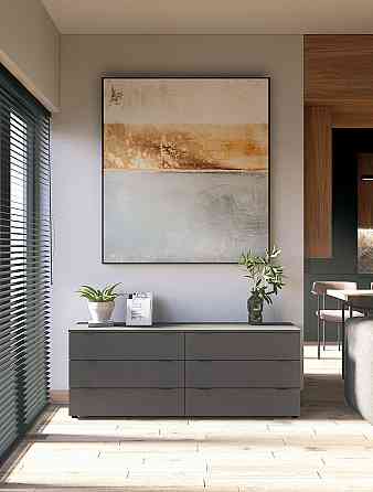 Комод Doros Рон 9 Графит 6 Ящиков 160х38х62 DRS-011778 (41516176) Львов