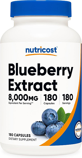 Blueberry Extract, 160 mg, 180 Capsules Луцк - изображение 1