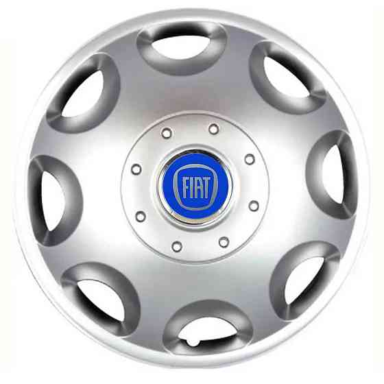 Автомобільні модельні ковпаки R15 Fiat (синій) 300 4шт, SJS, сріблясті Вінниця