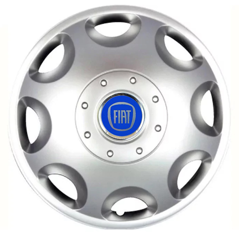 Автомобільні модельні ковпаки R15 Fiat (синій) 300 4шт, SJS, сріблясті Вінниця - фото 1