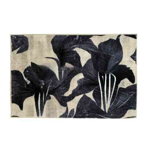 Килимок універсальний для підлоги Плюш Квітка 75*150см сірий Дариана Житомир