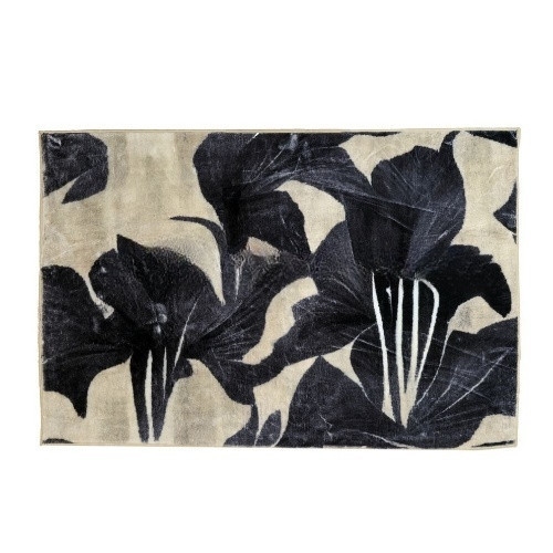 Килимок універсальний для підлоги Плюш Квітка 75*150см сірий Дариана Житомир - фото 1