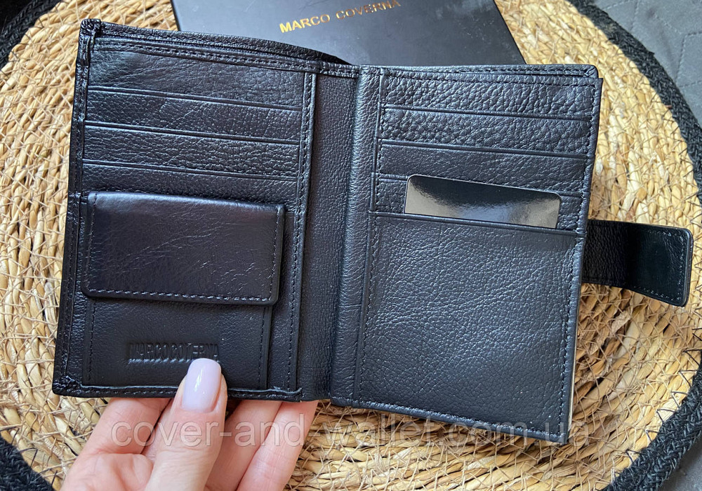 Мужской кожаный портмоне с отделением для паспорта и авто документов на магнитах Marco Coverna M118-1 Киев - изображение 3