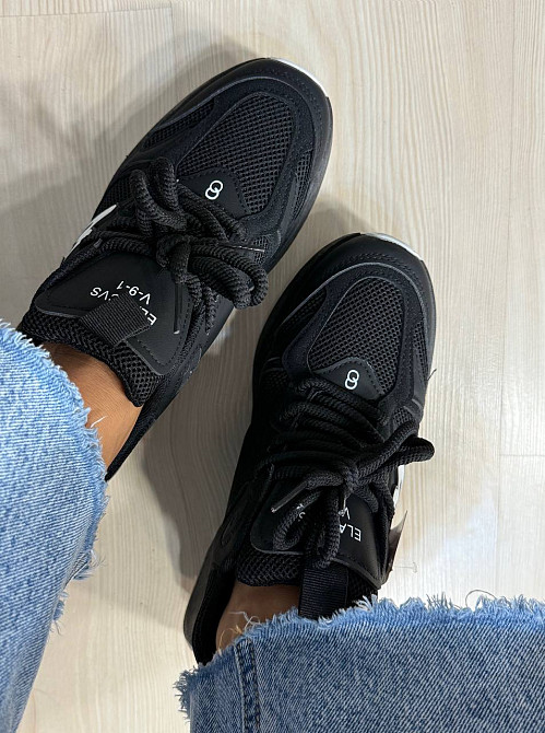 Кросівки жіночі Violeta 136-33 комбіновані на високій підошві чорні, 40, 25 см Київ - фото 6