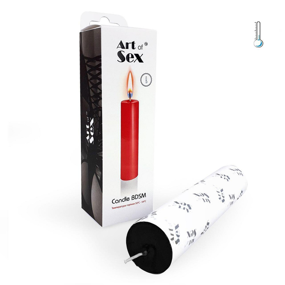 Чорна свічка воскова Art of Sex size M 15 см низькотемпературна Sex Aura Київ - фото 2