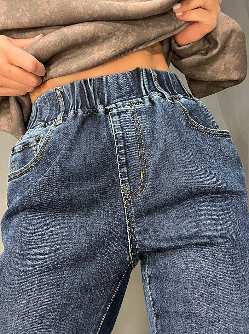 Джинсы женские Vanver 8003-8026 MOM jeans с резинкой на талии увеличенные размеры стрейчевые высокая Одесса - изображение 2