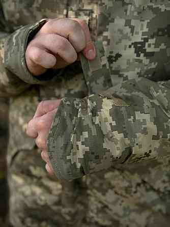 Тактическая зимняя теплая парка 4.5.0. пиксель ветрозащитная рип стоп на подкладке Omni-Heat с капюшоном WAR Львов