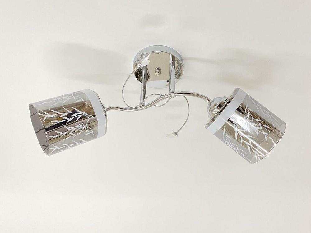 Люстра стельова на 2 плафони 6248E/2 Хром Коломия - фото 1