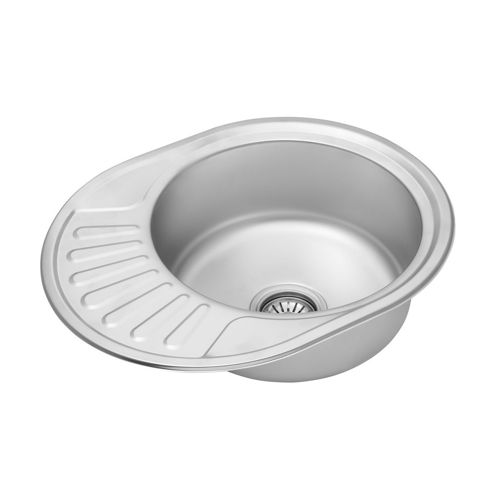 Кухонна мийка з нержавіючої сталі Kroner KRP Dekor - 57х45 (0.6 мм) Київ - фото 3