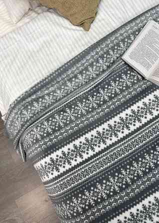 Плед-покривало Decorator WellSoft 150х210 см з різдвяним принтом Сірий (87-175) Київ