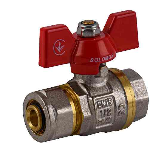 Кран шаровый SOLOMON 16х1/2″ 1184 внутр. резьба (000001239) Киев