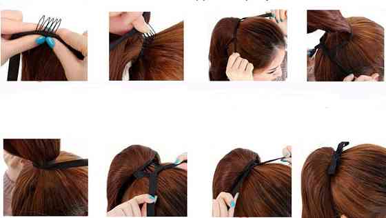 Штучний каштановий хвіст - довжина хвоста 55см, синтетичний волосся Київ