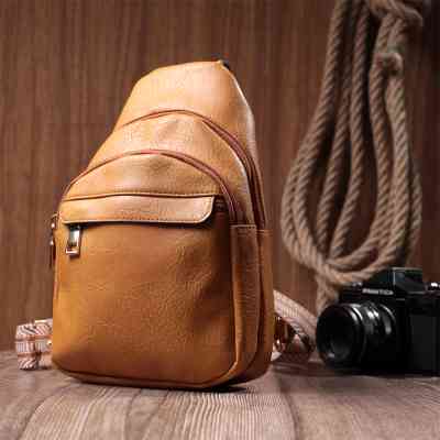 Сумка Vintage З отвором для навушників з екошкіри Жовта (22788) Вінниця