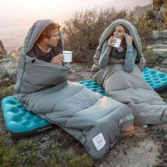 Спальник з капюшоном Naturehike M400 NH20MSD02, (1°C), лівий, сірий Київ