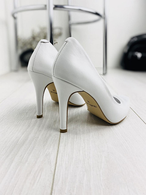 Nivelle Туфлі жіночі NIVELLE білі натуральна шкіра каблук 10 см 37р. (1826/91-9535) Коломия - фото 6